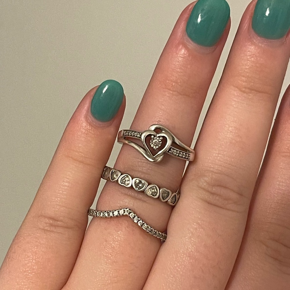Bundle of 3 Silver Rings